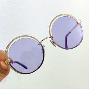 Roberto Cavalli RC 1101 33S Gold Metal Violet Round Sunglasses Frame 60-18-140